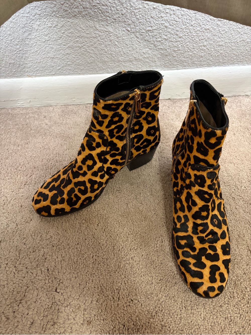 Michael Kors Leopard-Print Ankle Boots in Brown and Black